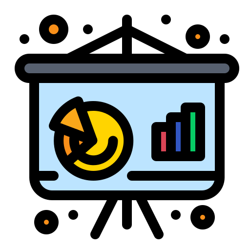 Analytics Flatart Icons Lineal Color icon