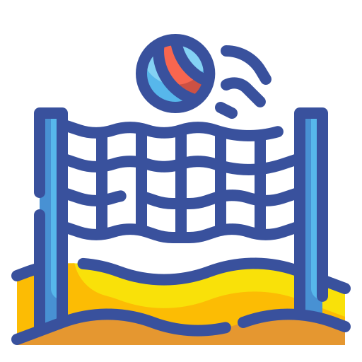 Beach volleyball Wanicon Lineal Color icon