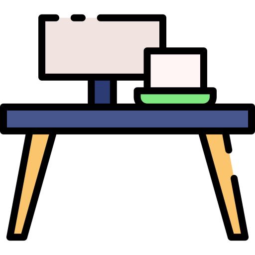 Desk Good Ware Lineal Color icon