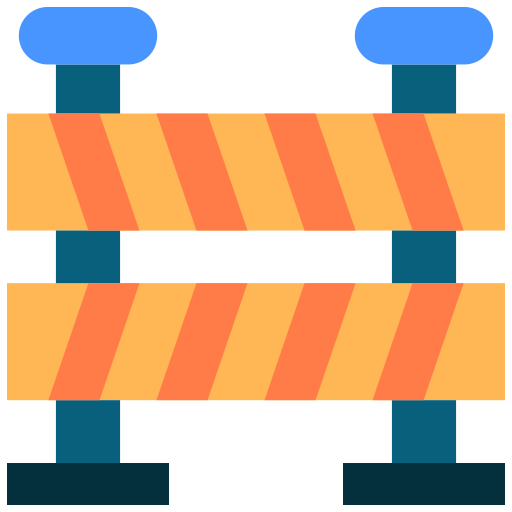 Road barrier Good Ware Flat icon