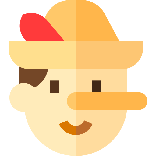 Pinocchio Basic Straight Flat icon