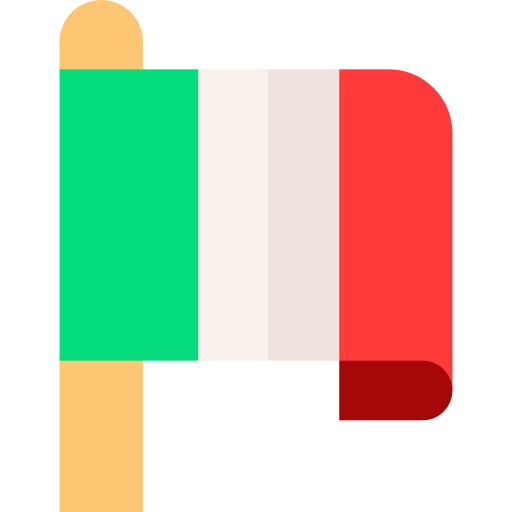 bandiera italiana Basic Straight Flat icona