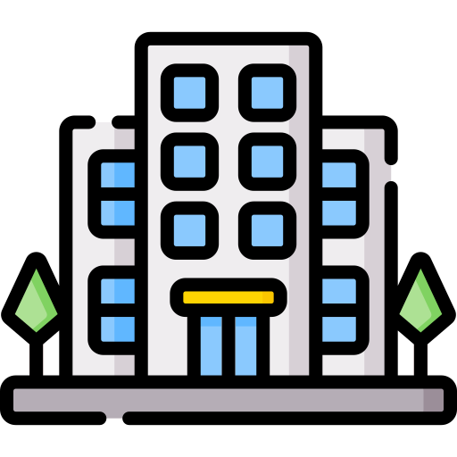 Office building Special Lineal color icon
