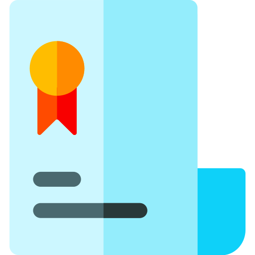 Certificate Basic Rounded Flat icon