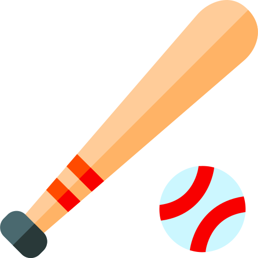 Бейсбол Basic Rounded Flat иконка
