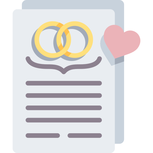 Wedding contract Special Flat icon