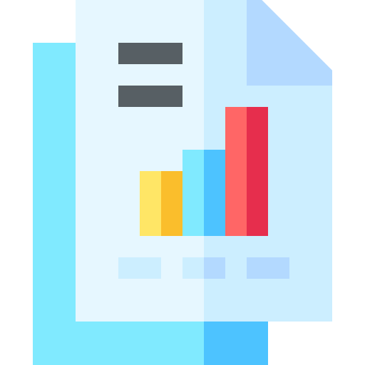 reporte de negocios Basic Straight Flat icono