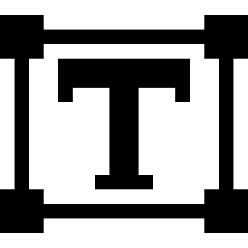 testo Basic Straight Filled icona