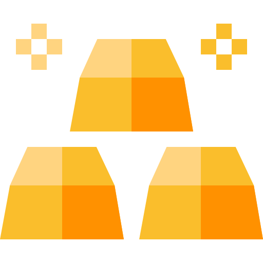 Gold stack Basic Straight Flat icon