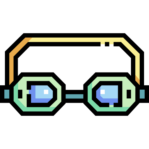 okulary do pływania Detailed Straight Lineal color ikona