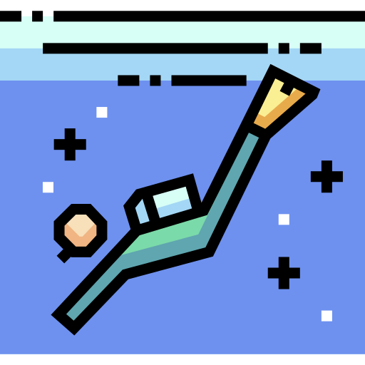 Подводное плавание с аквалангом Detailed Straight Lineal color иконка