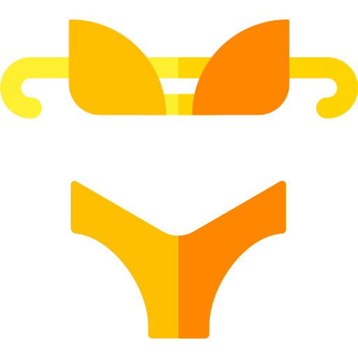 bikini Basic Rounded Flat icon