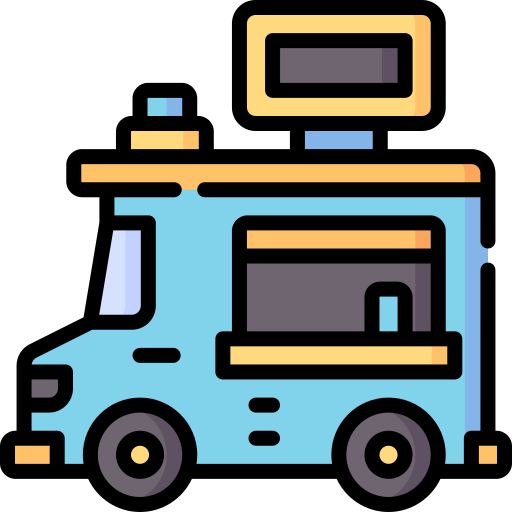 camión de comida Special Lineal color icono