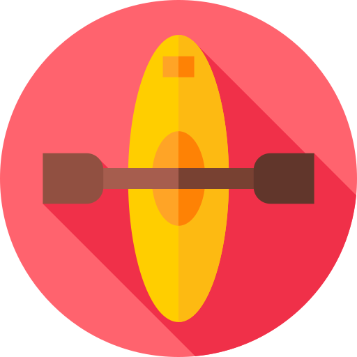 카누 Flat Circular Flat icon