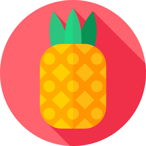 ananas Flat Circular Flat ikona