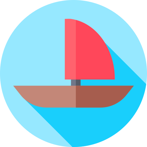 ボート Flat Circular Flat icon