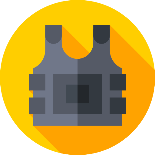 Bulletproof vest Flat Circular Flat icon