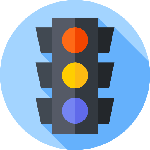 Traffic light Flat Circular Flat icon