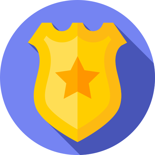 sheriff-insigne Flat Circular Flat icoon