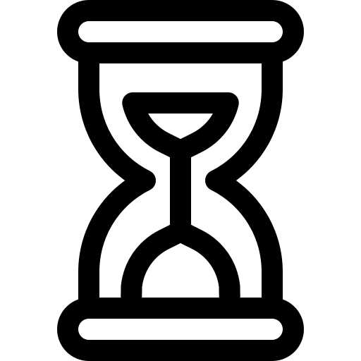 zegar piaskowy Basic Rounded Lineal ikona