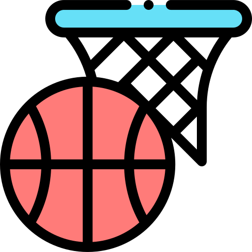 Basketball Detailed Rounded Lineal color icon