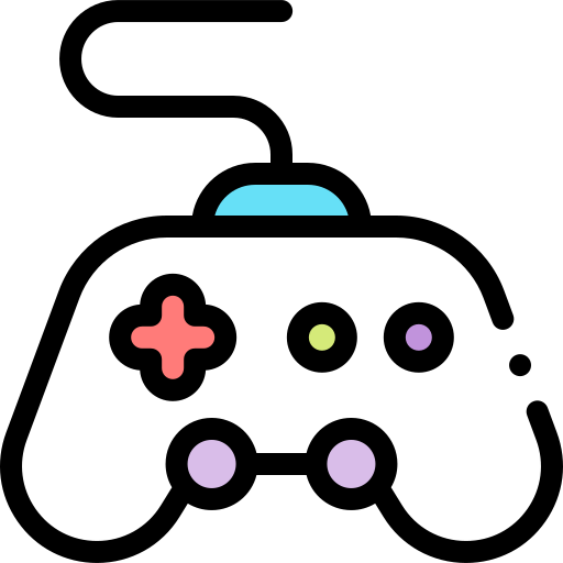 Gamepad Detailed Rounded Lineal color icon