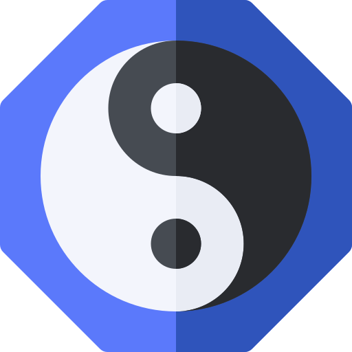 symbole yin yang Basic Rounded Flat Icône