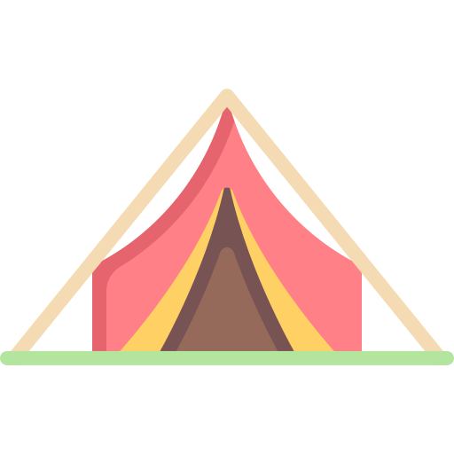 kampeer tent Special Flat icoon