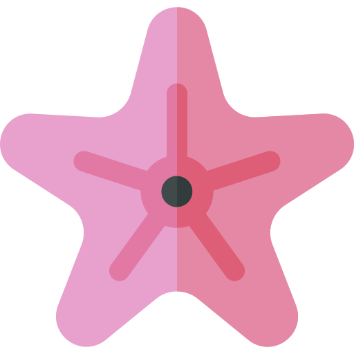 estrella de mar Basic Rounded Flat icono