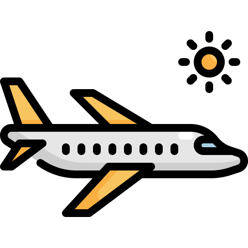 avión Generic Outline Color icono