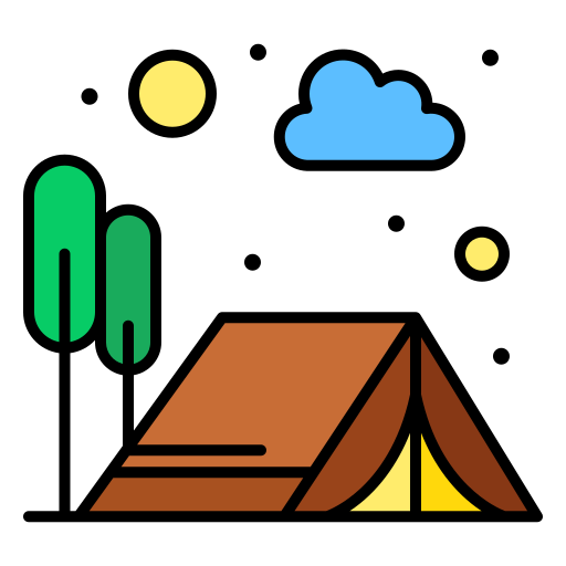 Camping Flatart Icons Lineal Color icon