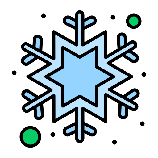 płatek śniegu Flatart Icons Lineal Color ikona