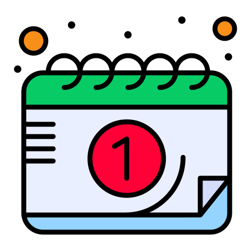 kalender Flatart Icons Lineal Color icon