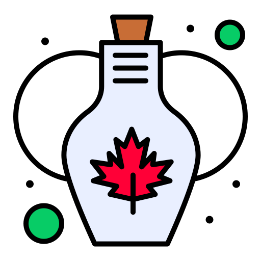 Maple syrup Flatart Icons Lineal Color icon