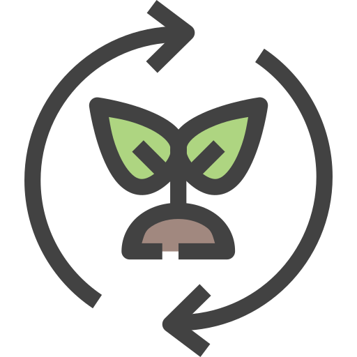 símbolo de reciclaje Generic Outline Color icono