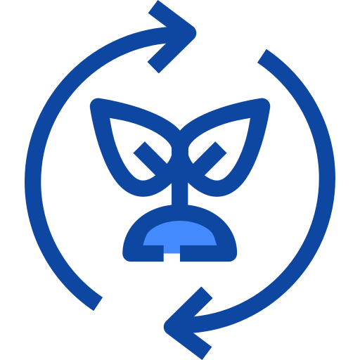 símbolo de reciclaje Generic Blue icono