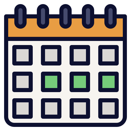kalender Becris Lineal color icoon