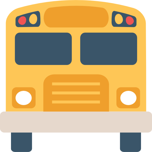 School bus Flat Color Flat icon