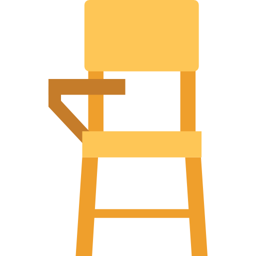 chaise de bureau Flat Color Flat Icône
