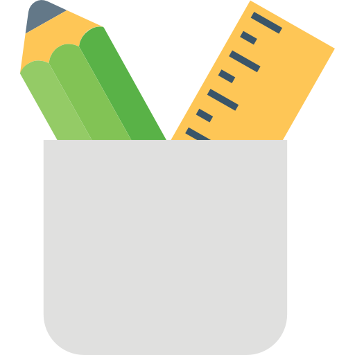 Pencil case Flat Color Flat icon