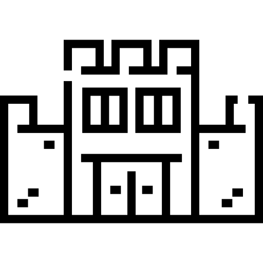 zamek Detailed Straight Lineal ikona
