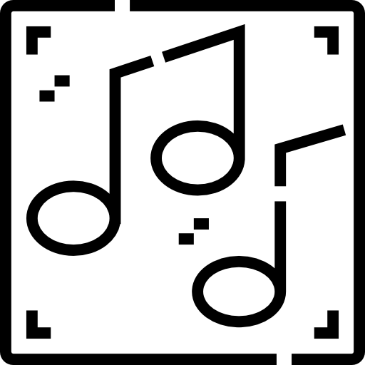 Музыкальная нота Detailed Straight Lineal иконка