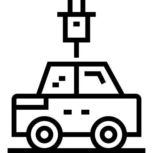 samochód elektryczny Detailed Straight Lineal ikona