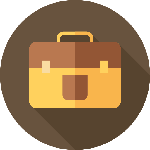 Suitcase Flat Circular Flat icon