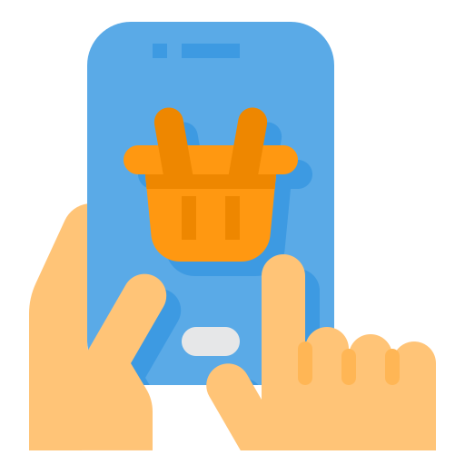 Mobile shopping itim2101 Flat icon