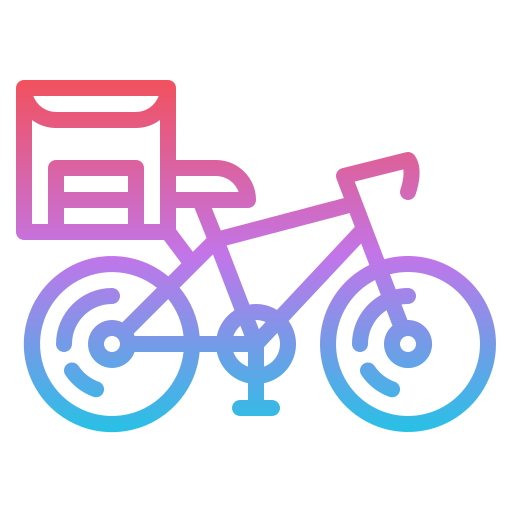 bicicleta de reparto Iconixar Gradient icono