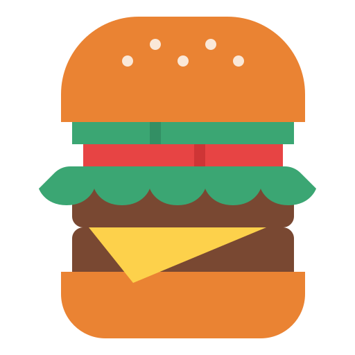 burger Iconixar Flat Icône