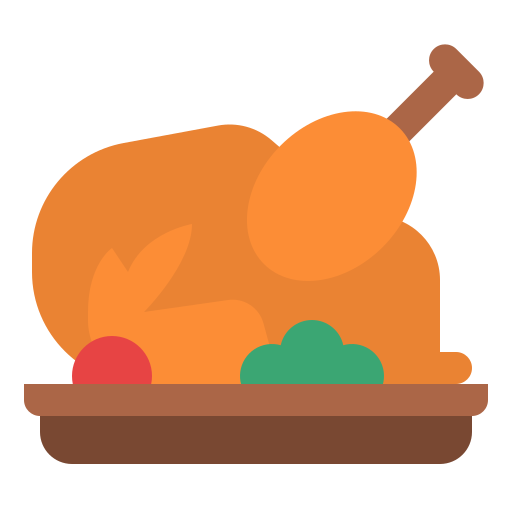 Cooked chicken Iconixar Flat icon