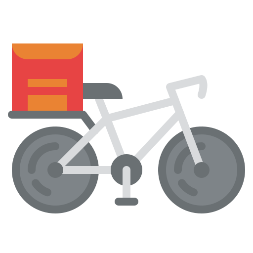 vélo de livraison Iconixar Flat Icône