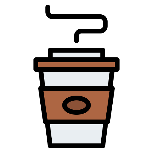 koffiepauze Iconixar Lineal Color icoon